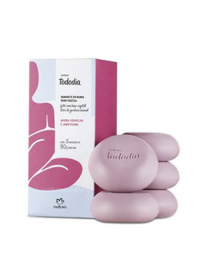 Natura Sabonete em Barra Puro Vegetal Amora Vermelha e Jabuticaba Tododia - 5un de 90g