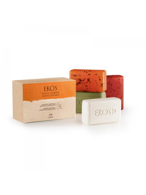 Natura Sabonete em Barra Puro Vegetal Cremoso e Esfoliante Refrescante Ekos - 4un de 100g cada