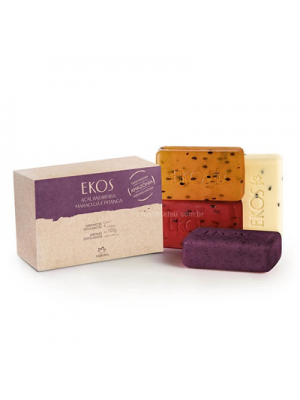 Natura Sabonete em Barra Puro Vegetal Esfoliante Ekos - 4un de 100g cada