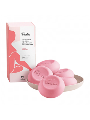 Natura Sabonete em Barra Puro Vegetal Frutas Vermelhas Tododia - 5un de 90g