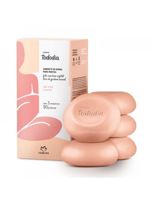 Natura Sabonete em Barra Puro Vegetal Noz Pecã e Cacau Tododia - 5un de 90g